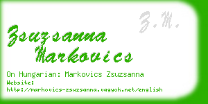 zsuzsanna markovics business card
